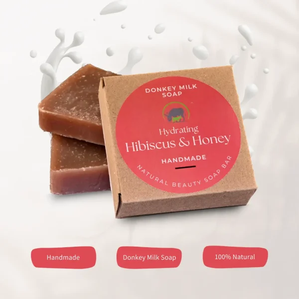 Cold Processed Donkey Milk Soap- Hydrated and Radiant Hibiscus & Honey Soap