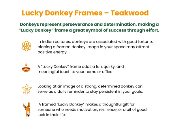 Lucky Donkey Frames – Teakwood - Image 3