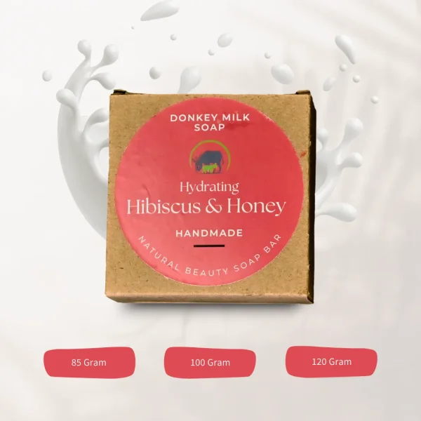 Cold Processed Donkey Milk Soap- Hydrated and Radiant Hibiscus & Honey Soap - Image 2