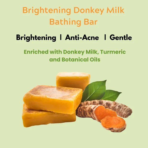 Brightening Donkey Milk Bathing Bar - Brightening | Anti-Acne | Gentle. Enriched with Donkey Milk, Turmeric and Botanical Oils - Image 2