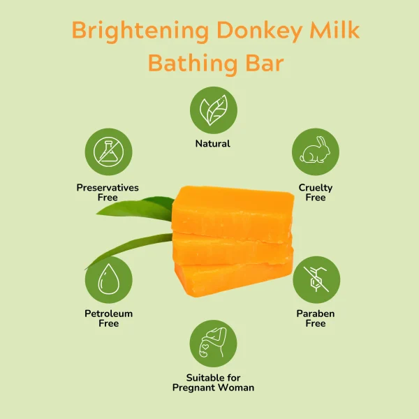 Brightening Donkey Milk Bathing Bar - Brightening | Anti-Acne | Gentle. Enriched with Donkey Milk, Turmeric and Botanical Oils - Image 4