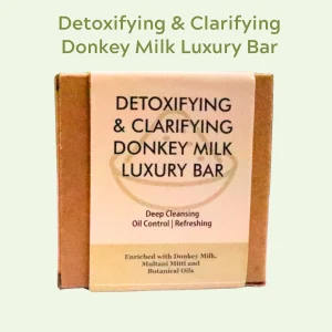 Detoxifying & Clarifying Donkey Milk Luxury Bar - Deep Cleansing | Oil Control | Refreshing. Enriched with Donkey Milk, Multani Mitti and Botanical Oils