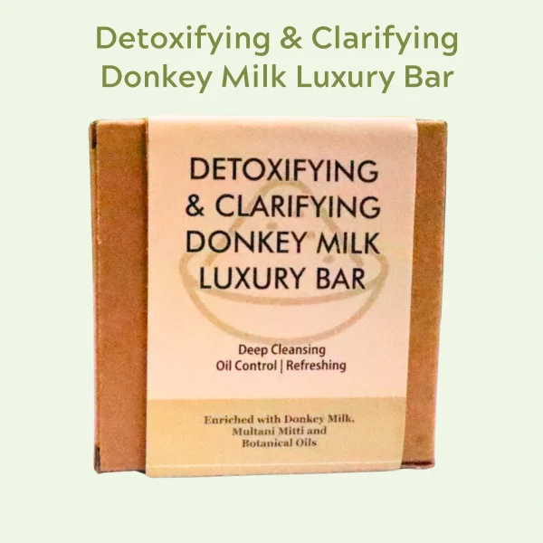 Detoxifying & Clarifying Donkey Milk Luxury Bar - Deep Cleansing | Oil Control | Refreshing. Enriched with Donkey Milk, Multani Mitti and Botanical Oils