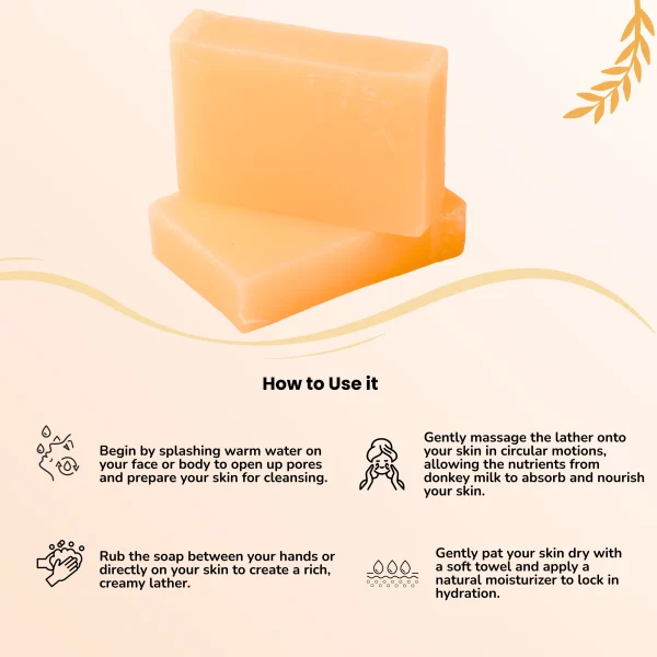 Soothing & Brightening Donkey Milk Luxury Bar - Ayurvedic Care | Natural Glow | Skin Purifying. Enriched with Donkey Milk, Sandalwood and Botanical Oils - Image 5